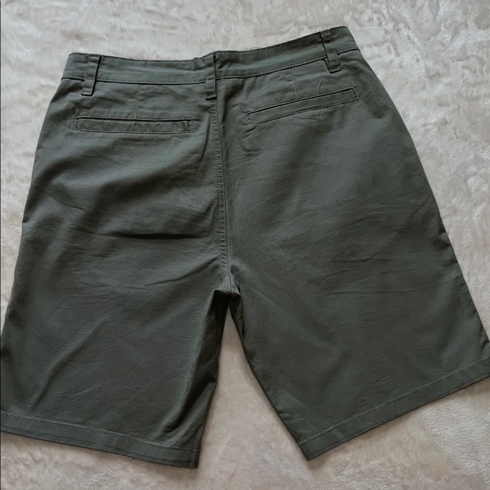 Hurley Men’s Sage  Green Cotton Blend Flat Front Shorts Casual Cut SZ 32 - Picture 6 of 10